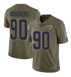 Men's Nike Los Angeles Rams #90 Michael Brockers Limited Olive 2017 Salute to Service NFL Jersey
