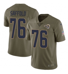 Youth Nike Los Angeles Rams #76 Rodger Saffold Limited Olive 2017 Salute to Service NFL Jersey