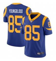 Men's Nike Los Angeles Rams #85 Jack Youngblood Royal Blue Alternate Vapor Untouchable Limited Player NFL Jersey