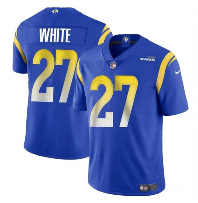 Men's Los Angeles Rams #27 Tre'Davious White Blue Vapor Untouchable Football Stitched Jersey