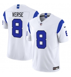 Men's Los Angeles Rams #8 Jared Verse White 2026 F.U.S.E. Vapor Limited Football Stitched Jersey