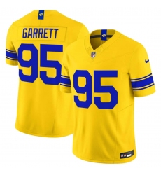 Men's Los Angeles Rams #95 Myles Garrett Yellow 2026 F.U.S.E. Vapor Limited Football Stitched Jersey