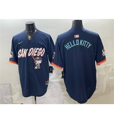 Men's San Diego Padres X Hello Kitty Obsidian 2026 City Connect Stadium Stitched Baseball Jersey