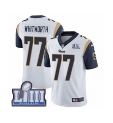 Youth Nike Los Angeles Rams #77 Andrew Whitworth White Vapor Untouchable Limited Player Super Bowl LIII Bound NFL Jersey