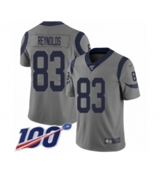Men's Los Angeles Rams #83 Josh Reynolds Limited Gray Inverted Legend 100th Season Football Jersey