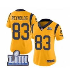 Women's Nike Los Angeles Rams #83 Josh Reynolds Limited Gold Rush Vapor Untouchable Super Bowl LIII Bound NFL Jersey