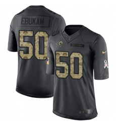 Men's Nike Los Angeles Rams #50 Samson Ebukam Limited Black 2016 Salute to Service NFL Jersey