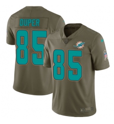 Youth Nike Miami Dolphins #85 Mark Duper Limited Olive 2017 Salute to Service NFL Jersey