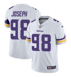 Men's Nike Minnesota Vikings #98 Linval Joseph White Vapor Untouchable Limited Player NFL Jersey