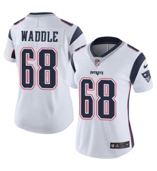 Women's Nike New England Patriots #68 LaAdrian Waddle White Vapor Untouchable Limited Player NFL Jersey