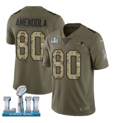 Men's Nike New England Patriots #80 Danny Amendola Limited Olive/Camo 2017 Salute to Service Super Bowl LII NFL Jersey