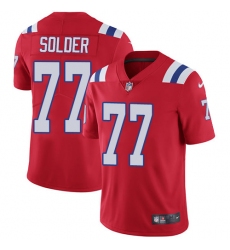 Men's Nike New England Patriots #77 Nate Solder Red Alternate Vapor Untouchable Limited Player NFL Jersey