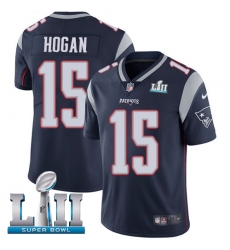 Youth Nike New England Patriots #15 Chris Hogan Navy Blue Team Color Vapor Untouchable Limited Player Super Bowl LII NFL Jersey