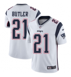 Men's Nike New England Patriots #21 Malcolm Butler White Vapor Untouchable Limited Player NFL Jersey