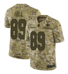 Youth Nike New Orleans Saints #89 Josh Hill Limited Camo 2018 Salute to Service NFL Jersey