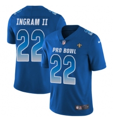 Women's Nike New Orleans Saints #22 Mark Ingram Limited Royal Blue 2018 Pro Bowl NFL Jersey