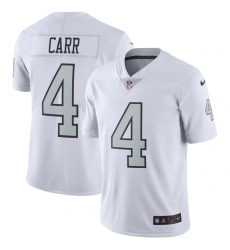 Men's Nike Oakland Raiders #4 Derek Carr Limited White Rush Vapor Untouchable NFL Jersey