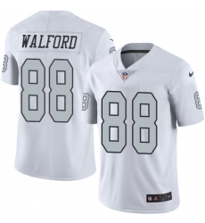 Men's Nike Oakland Raiders #88 Clive Walford Limited White Rush Vapor Untouchable NFL Jersey