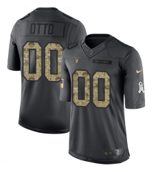 Men's Nike Oakland Raiders #00 Jim Otto Limited Black 2016 Salute to Service NFL Jersey