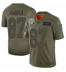 Men's Oakland Raiders #87 Dave Casper Limited Camo 2019 Salute to Service Football Jersey