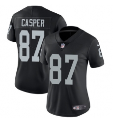 Women's Nike Oakland Raiders #87 Dave Casper Black Team Color Vapor Untouchable Limited Player NFL Jersey