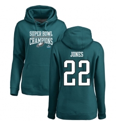 Nike Philadelphia Eagles #22 Sidney Jones Green Super Bowl LII Champions Pullover Hoodie