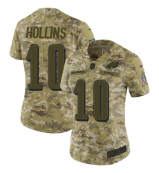 Women's Nike Philadelphia Eagles #10 Mack Hollins Limited Camo 2018 Salute to Service NFL Jersey