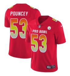 Men's Nike Pittsburgh Steelers #53 Maurkice Pouncey Limited Red 2018 Pro Bowl NFL Jersey