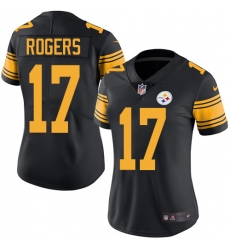 Women's Nike Pittsburgh Steelers #17 Eli Rogers Limited Black Rush Vapor Untouchable NFL Jersey