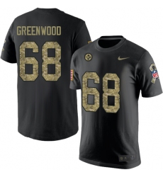 Nike Pittsburgh Steelers #68 L.C. Greenwood Black Camo Salute to Service T-Shirt