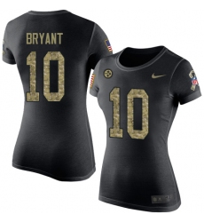 Women's Nike Pittsburgh Steelers #10 Martavis Bryant Black Camo Salute to Service T-Shirt