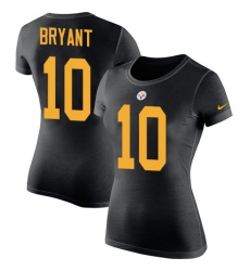 Women's Nike Pittsburgh Steelers #10 Martavis Bryant Black Rush Pride Name & Number T-Shirt