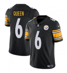 Men's Pittsburgh Steelers #6 Patrick Queen Black Vapor Untouchable Limited Football Stitched Jersey