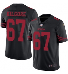 Youth Nike San Francisco 49ers #67 Daniel Kilgore Limited Black Rush Vapor Untouchable NFL Jersey