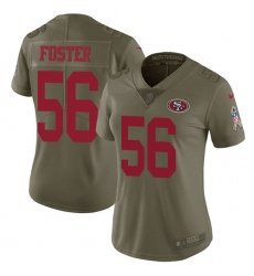 Women's Nike San Francisco 49ers #56 Reuben Foster Limited Olive 2017 Salute to Service NFL Jersey