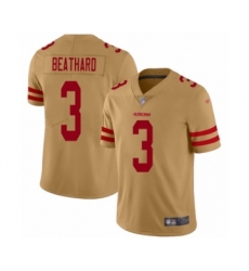 Men's San Francisco 49ers #3 C. J. Beathard Limited Gold Inverted Legend Football Jersey