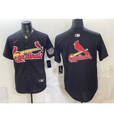 Men's St. Louis Cardinals Team Big Logo Black USA 250 Stitched Baseball Jersey