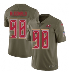 Men's Nike Tampa Bay Buccaneers #98 Clinton McDonald Limited Olive 2017 Salute to Service NFL Jersey