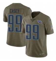 Youth Nike Tennessee Titans #99 Jurrell Casey Limited Olive 2017 Salute to Service NFL Jersey