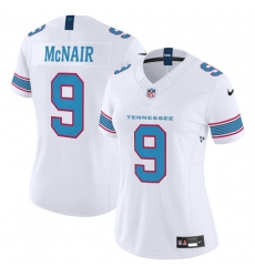 Women's Tennessee Titans #9 Steve McNair White 2026 F.U.S.E. Vapor Limited Stitched Football Jersey(Run Small)
