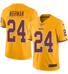 Youth Nike Washington Redskins #24 Josh Norman Limited Gold Rush Vapor Untouchable NFL Jersey