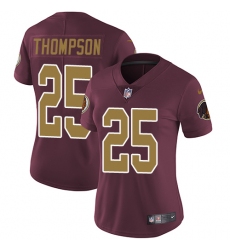 Women's Nike Washington Redskins #25 Chris Thompson Burgundy Red/Gold Number Alternate 80TH Anniversary Vapor Untouchable Limited Player NFL Jersey