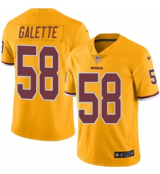 Youth Nike Washington Redskins #58 Junior Galette Limited Gold Rush Vapor Untouchable NFL Jersey