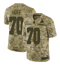 Youth Nike Washington Redskins #70 Sam Huff Limited Camo 2018 Salute to Service NFL Jersey