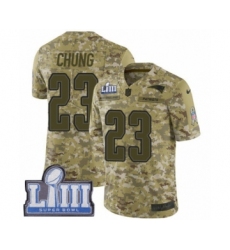 Youth Nike New England Patriots #23 Patrick Chung Limited Camo 2018 Salute to Service Super Bowl LIII Bound NFL Jersey
