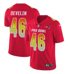Youth Nike New England Patriots #46 James Develin Limited Red 2018 Pro Bowl NFL Jersey