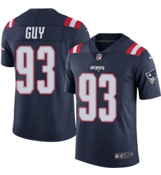 Men's Nike New England Patriots #93 Lawrence Guy Limited Navy Blue Rush Vapor Untouchable NFL Jersey