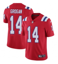 Men's Nike New England Patriots #14 Steve Grogan Red Alternate Vapor Untouchable Limited Player NFL Jersey