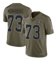 Men's Nike Oakland Raiders #73 Marshall Newhouse Limited Olive 2017 Salute to Service NFL Jersey