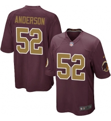 Men's Nike Washington Redskins #52 Ryan Anderson Game Burgundy Red/Gold Number Alternate 80TH Anniversary NFL Jersey